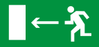 Е 04 Направление к эвакуационному выходу налево - Изготовление знаков и стендов, услуги печати, компания «ЗнакЪ 96»