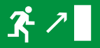 Е 05 Направление к эвакуационному выходу направо вверх - Изготовление знаков и стендов, услуги печати, компания «ЗнакЪ 96»
