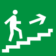 Е 15 Направление к эвакуационному выходу по лестнице вверх - Изготовление знаков и стендов, услуги печати, компания «ЗнакЪ 96»