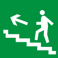 Е 16 Направление к эвакуационному выходу по лестнице вверх - Изготовление знаков и стендов, услуги печати, компания «ЗнакЪ 96»